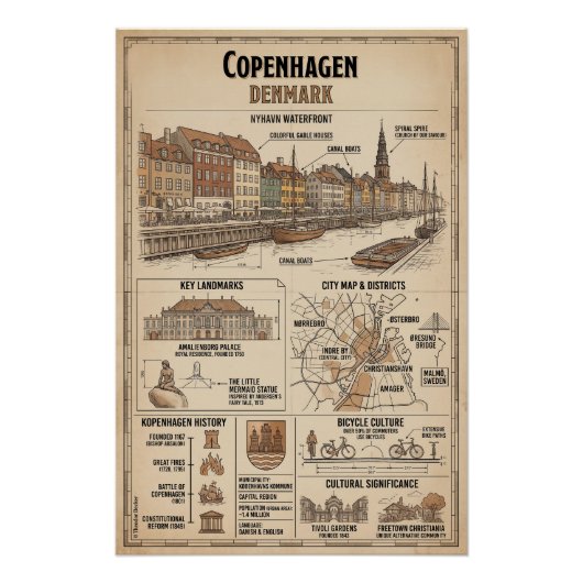 Poster Copenhague (Devant)