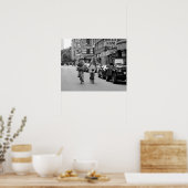 Poster Copenhague Amateurs de vélo, noir et blanc. (Cuisine)