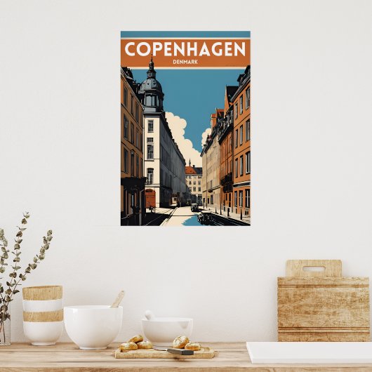 Poster Copenhague Danemark (Cuisine)