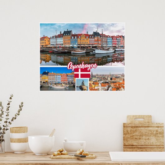 Poster Copenhague Danemark (Cuisine)
