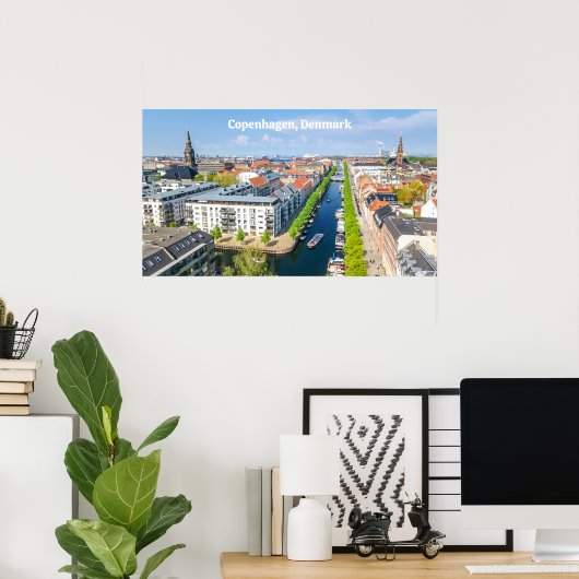 Poster Copenhague Danemark (Bureau à domicile)