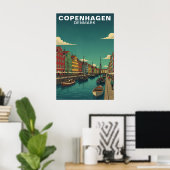 Poster Copenhague Danemark Canal Frontière Voyage (Bureau à domicile)
