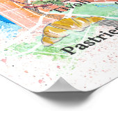 Poster Copenhague Danemark Carte illustrée avec les route (Coin)