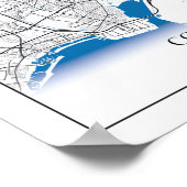 Poster Copenhague Danemark City Carte Voyage Simple Minim (Coin)