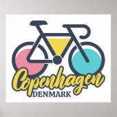 Poster Copenhague Danemark Cyclisme (Devant)