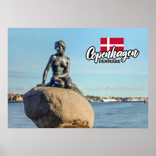 Poster Copenhague Danemark Mermaid (Devant)
