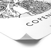 Poster Copenhague Danemark Minimal moderne Circle Street (Coin)