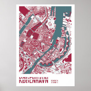 Poster Copenhague Map RB