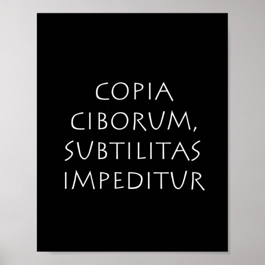 Poster Copia ciborum subtilitas impeditur (Devant)