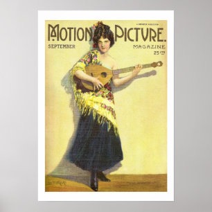 Poster Copie 1920 de magazine de film de cru de Madge
