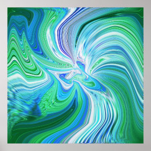 Poster Copie 40x40 ÉNORME dans l'ange bleu-Bleu