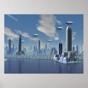 Poster Copie à la maison de renvoi d'art de Scifi