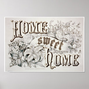 Poster copie à la maison douce "à la maison de c1874"