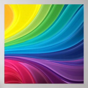 Poster Copie abstraite de toile de remous d'arc-en-ciel