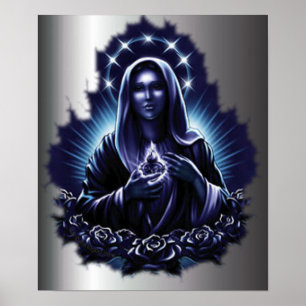 Poster Copie bénie par pourpre de Vierge Marie