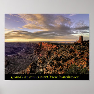 Poster Copie - canyon grand - tour de guet de vue de