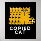 Poster Copié Chat Funny Animal Pun Dark BG (Devant)