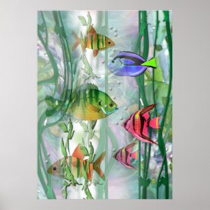 Poster Copie colorée de Fishies