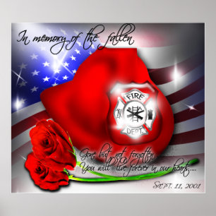 Poster Copie commémorative d'affiche des 9/11 septembre