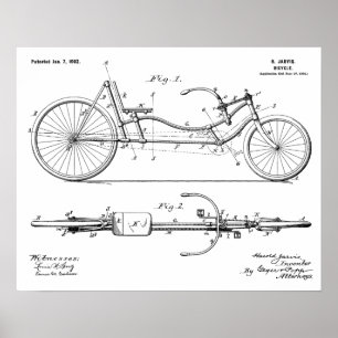 Poster Copie couchée d'art de brevet de conception de