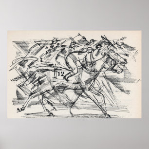 Poster Copie d'affiche de course de chevaux