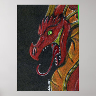 Poster Copie d'affiche de dragon du feu