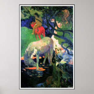 Poster Copie d'affiche de Gauguin : Le cheval blanc