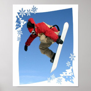 Poster Copie d'affiche de grippage de surf des neiges