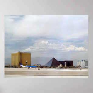 Poster Copie d'affiche de piste d'aéroport de Las Vegas
