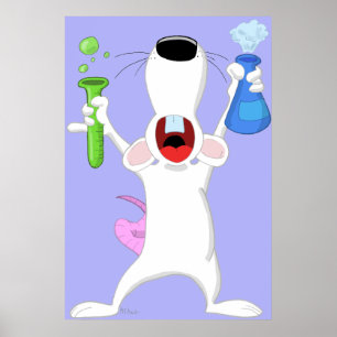 Poster Copie d'affiche de rat de laboratoire de geek de