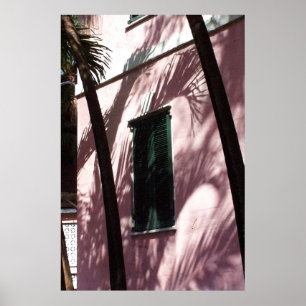 Poster Copie d'affiche de rose en pastel de bibliothèque