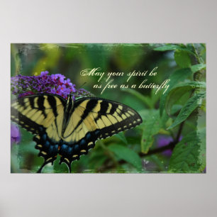 Poster Copie d'affiche d'esprit libre de papillon