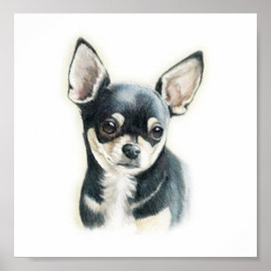 Poster Copie d'art de chien de chiwawa