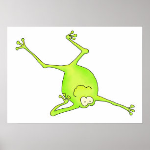 Poster Copie d'art de grenouille de yoga de support