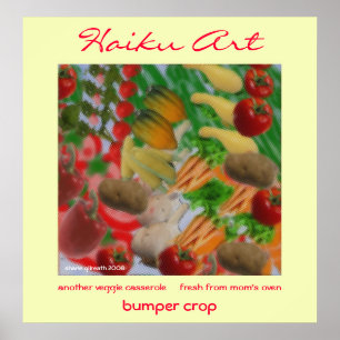 Poster Copie d'art de Haiku de culture de butoir