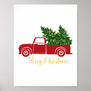 Poster Copie de camion d'arbre de Noël