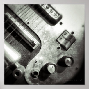 Poster Copie de carré de guitare électrique