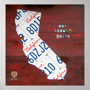 Poster Copie de carte de plaque minéralogique de la