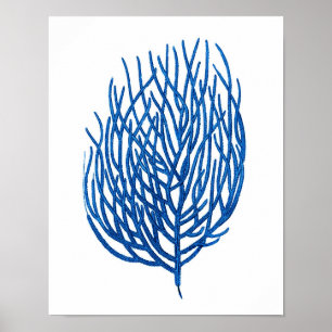 Poster Copie de corail d'art de mer bleue de # copie