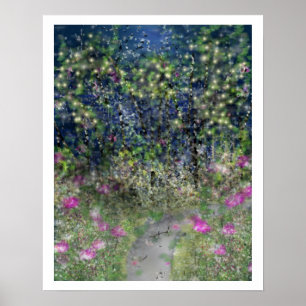 Poster Copie de Digitals Dreamscape de chemin de jardin