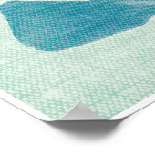 Poster Copie de fleur de turquoise (Coin)