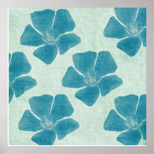 Poster Copie de fleur de turquoise (Devant)
