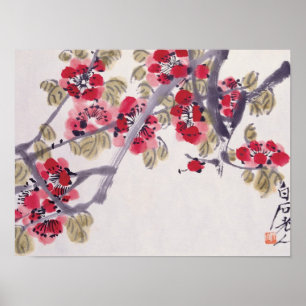 Poster Copie de fleurs d'abricot