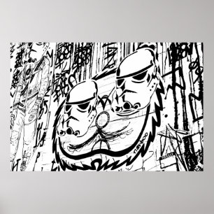 Poster Copie de graffiti d'allée