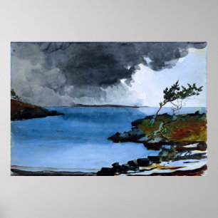 Poster Copie de la tempête de Winslow Homer "la