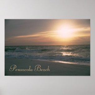 Poster Copie de lever de soleil de plage de Pensacola