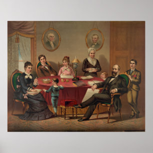 Poster Copie de lithographie de PRÉSIDENT GARFIELD et de