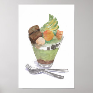 Poster Copie de parfait à thé vert