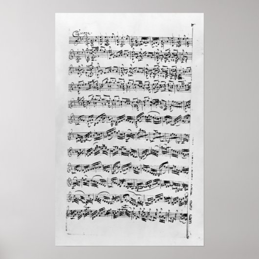 Poster Copie de 'Partita in D Minor for Violin' (Devant)