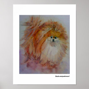Poster Copie de PawLoversArt Pomeranian de MClairArt